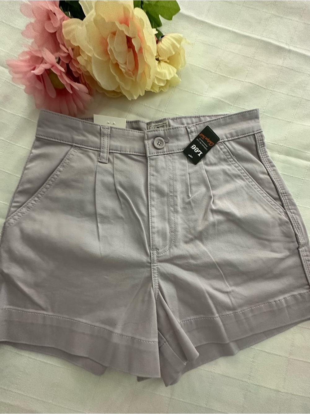 Lee NWT Women's Light Lavender High-Waist Cotton Shorts